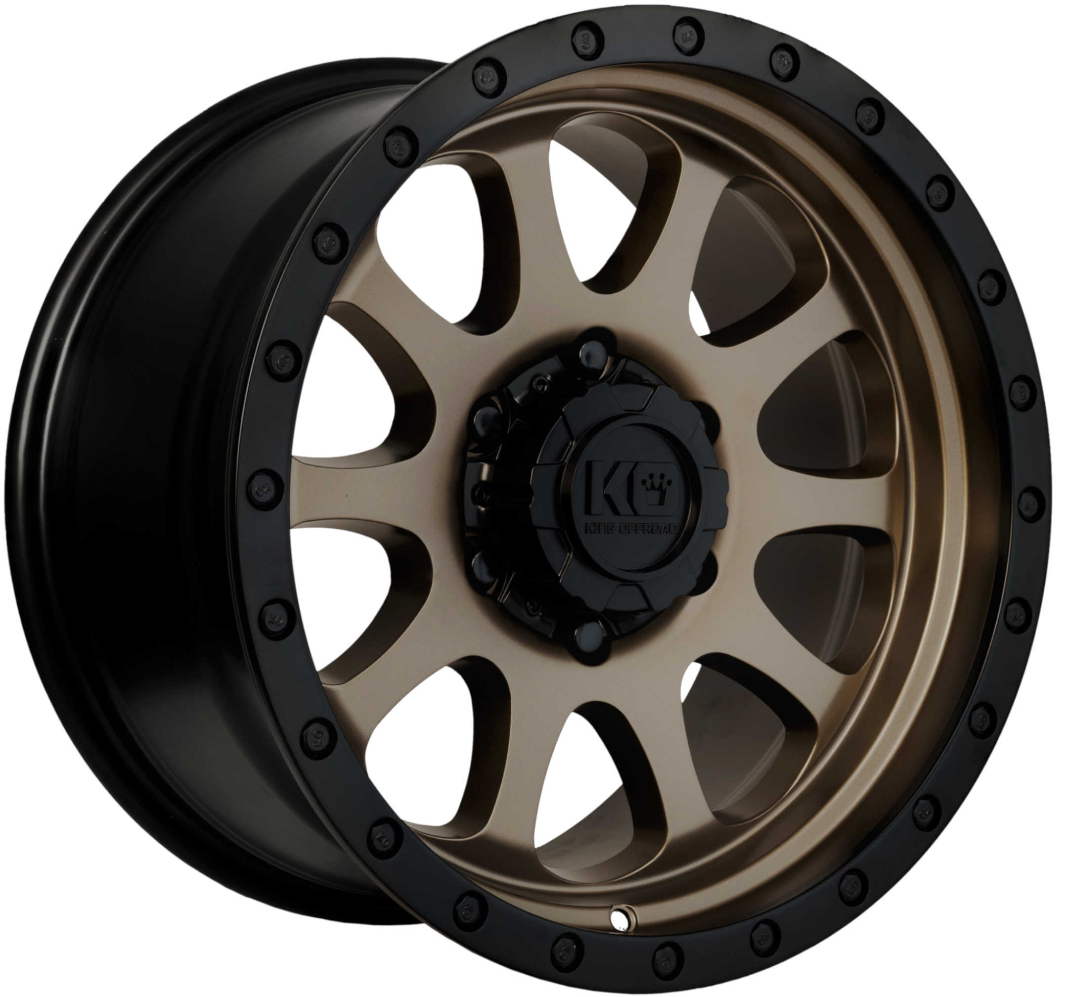King 17x9 HURRICANE 6x139.7 BRONZE SATIN BLACK LIP -12