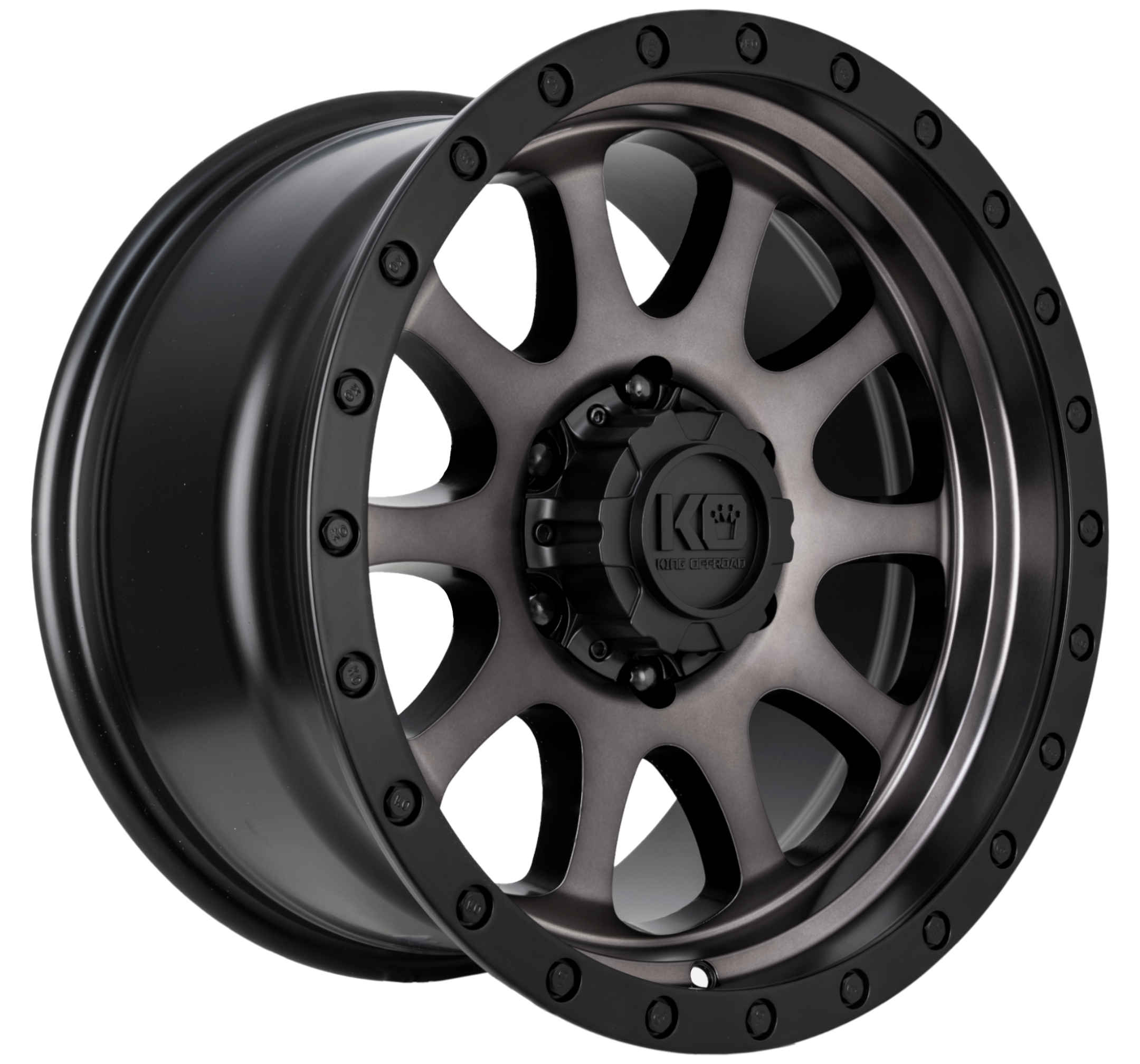 King 17x9 HURRICANE 6x139.7 TINT - SATIN BLACK - BLACK TINT +30