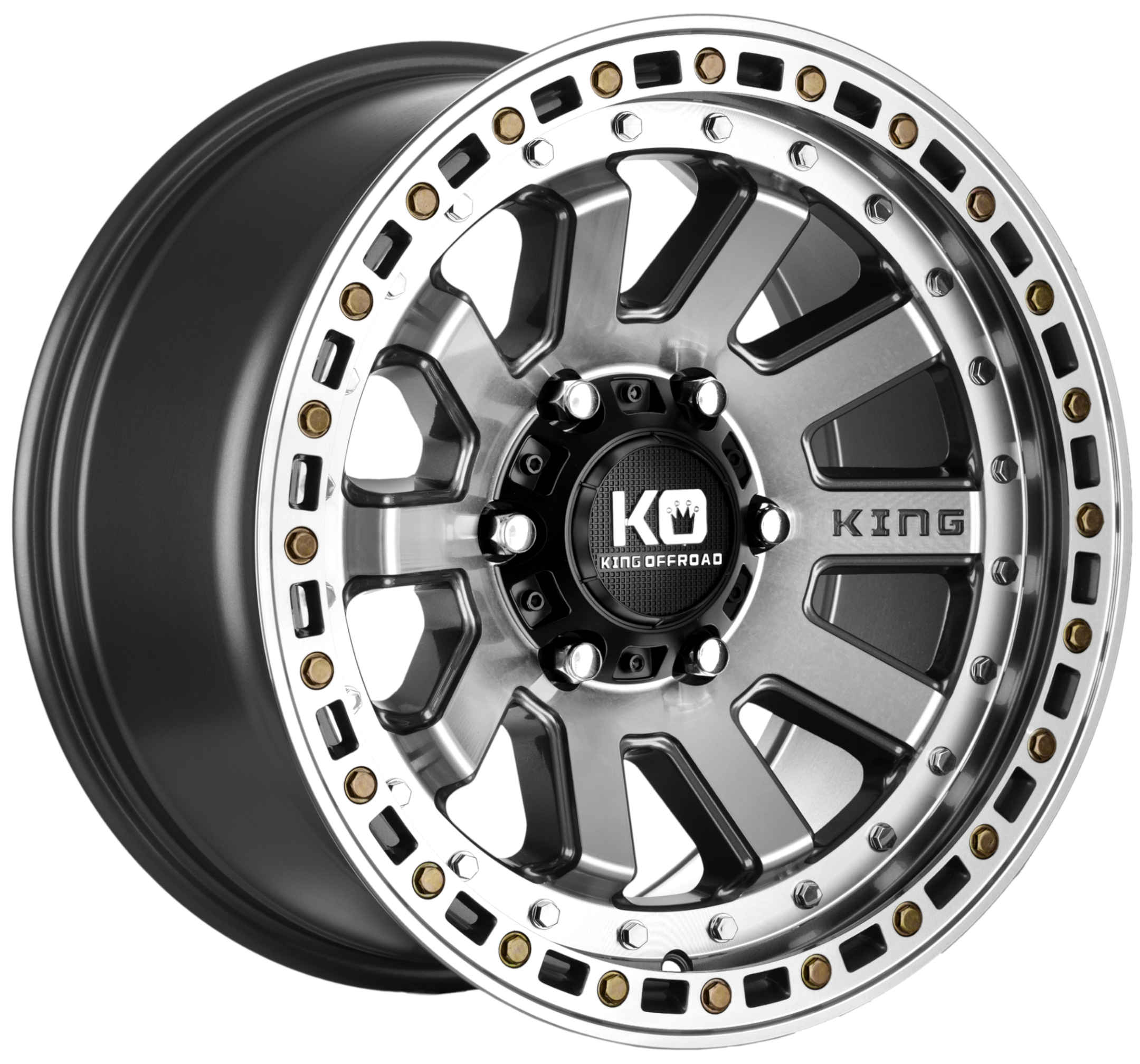 King 17x9 SNATCH 6x139.7 MACHINED FACE LIGHT GUNMETAL +35