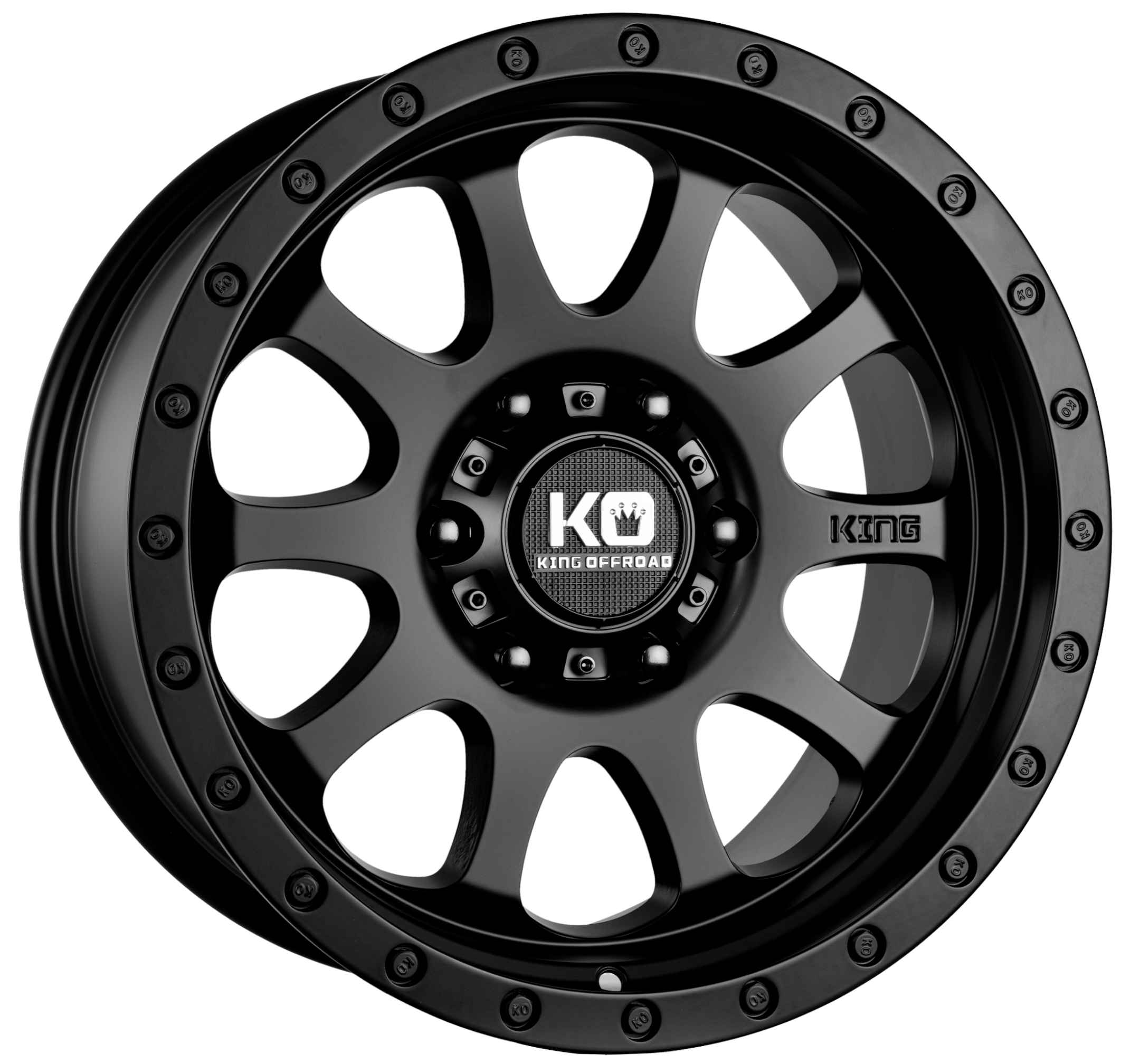 King 18x9 HURRICANE 2 6x139.7 BLACK SATIN +12