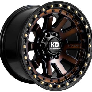 King 18x9 SNATCH 6x139.7 BRONZE FACE SATIN BLACK LIP 20