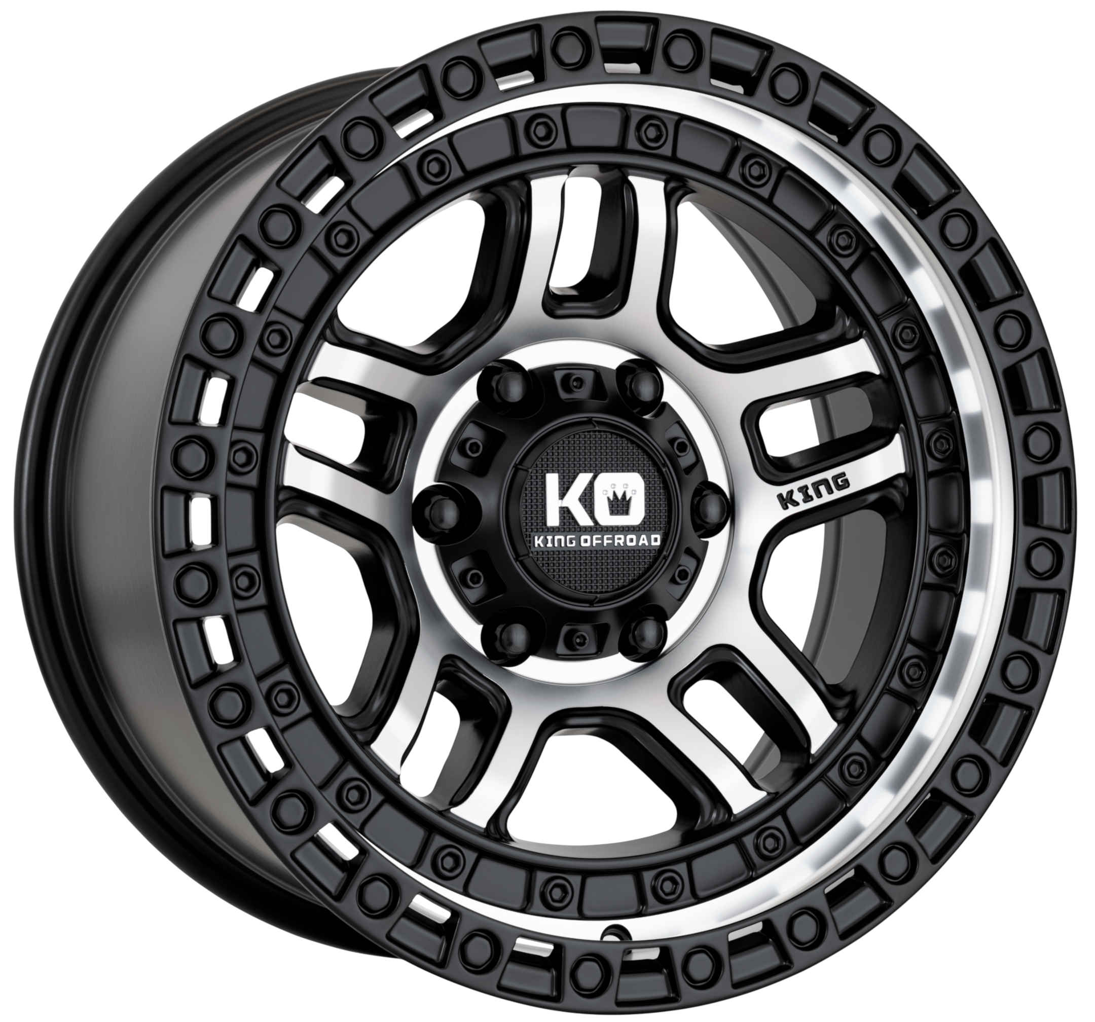 King 18x9 BARRETT 6x139.7 MACHINED FACE SATIN BLACK +30