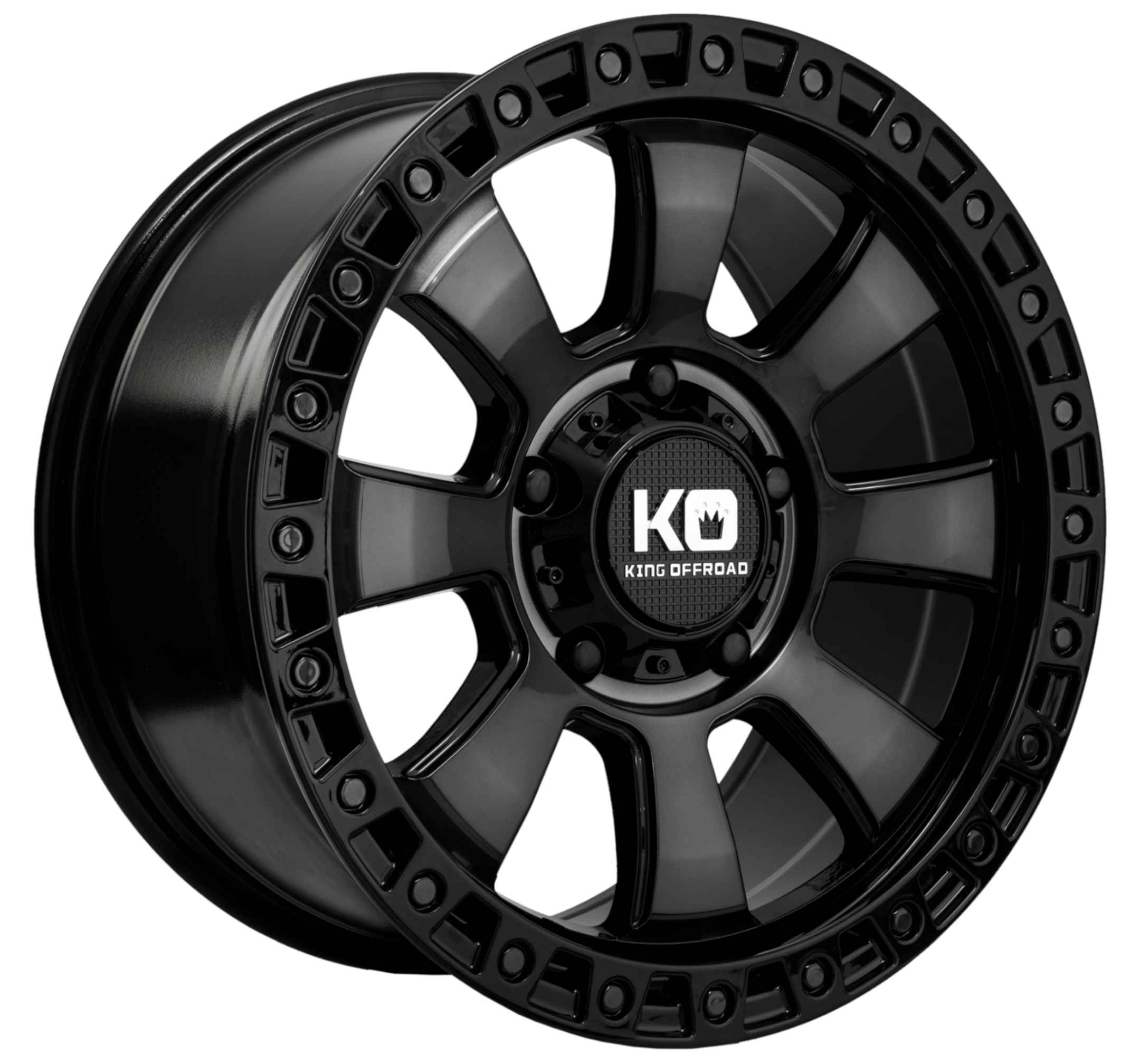 King 18x9 ARMOR 6x139.7 GLOSS BLACK - BLACK TINT +40