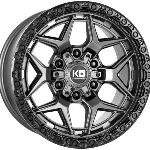 King 20x9 GROWLER 6x135 & 6x139.7  MATTE TITANIUM - BLACK LIP +0