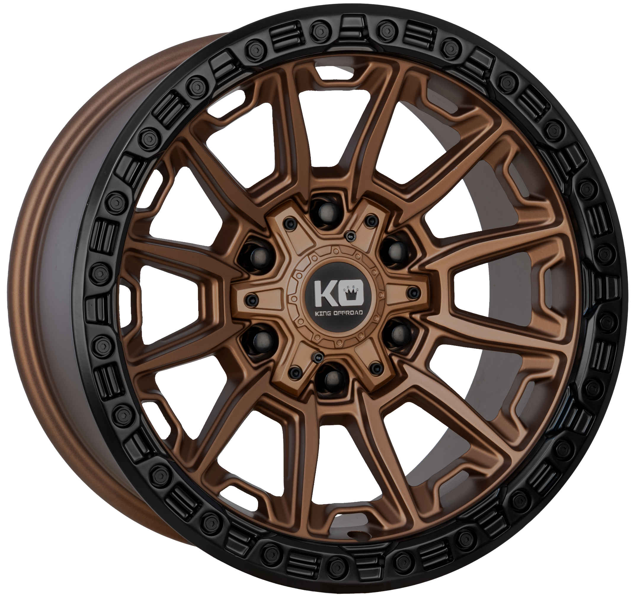 King 20x9 WARRIOR 6x135 & 6/139.7 SATIN BRONZE - BLACK LIP +0