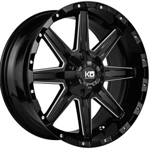 King 20x9 BLADE 6x139.7 GLOSS BLACK MILLED +20